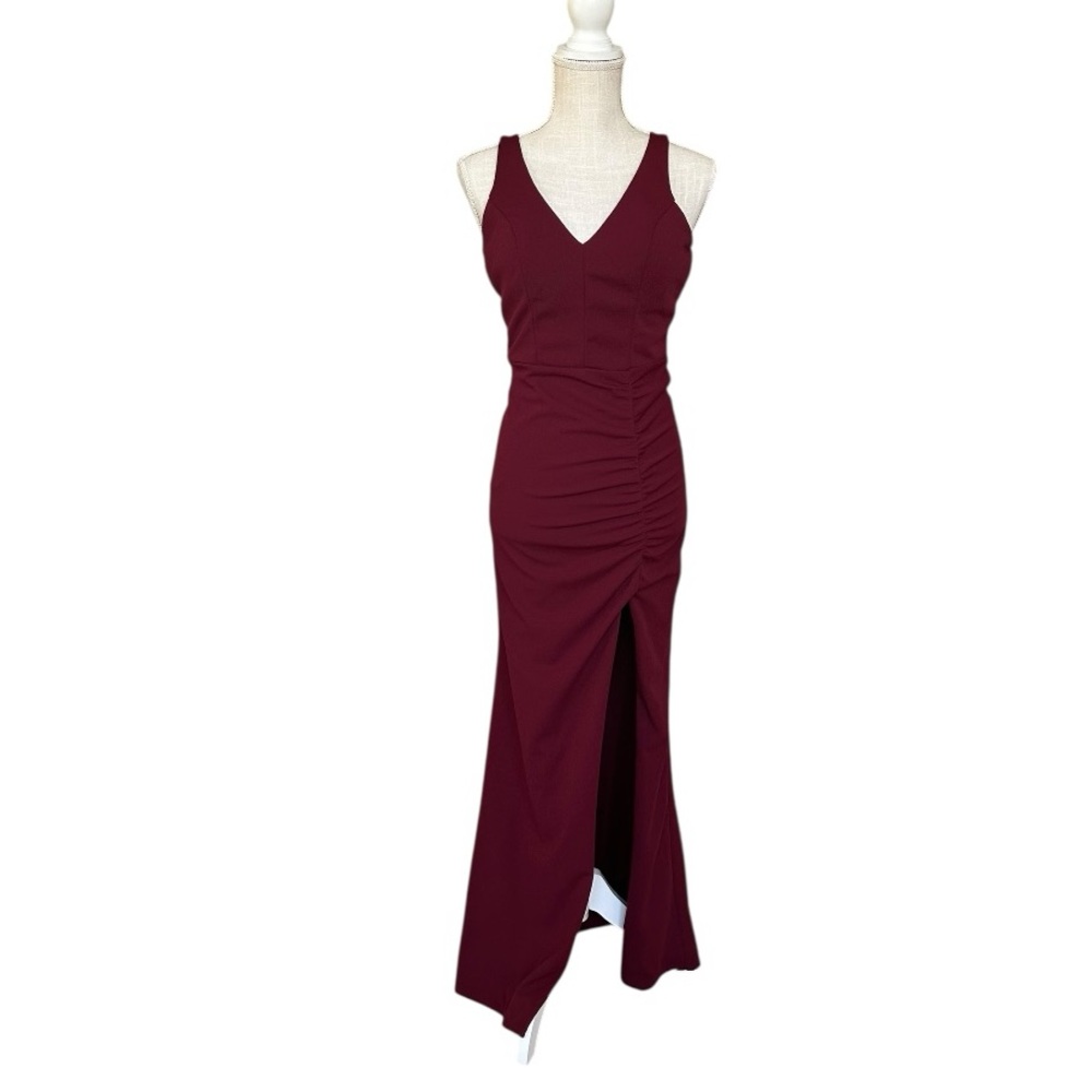 Burgundy Halter Formal Dress NWT